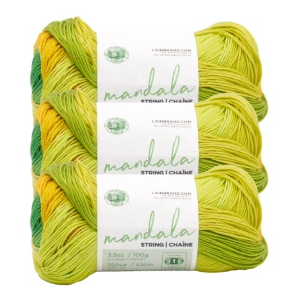 Lion Brand Mandala String Yarn - Acoustic Colorway - 100g 3 Skeins